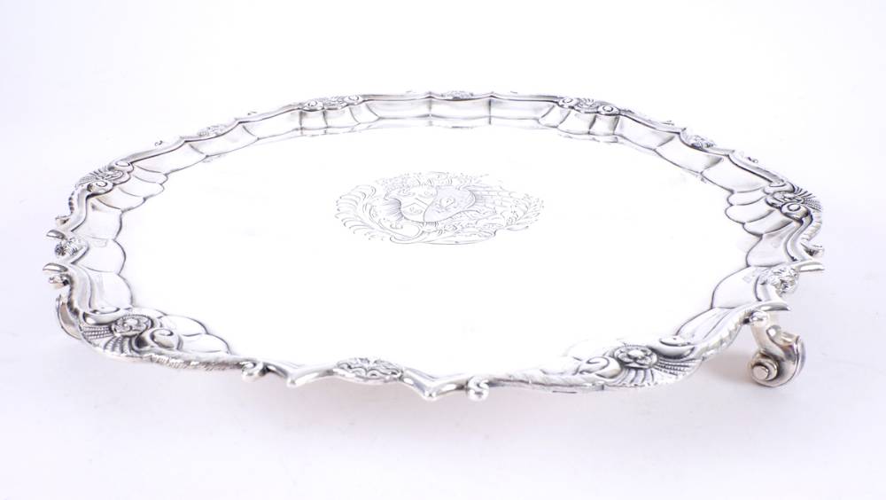 A George II Irish silver salver, by William Townsend. at Whyte's Auctions