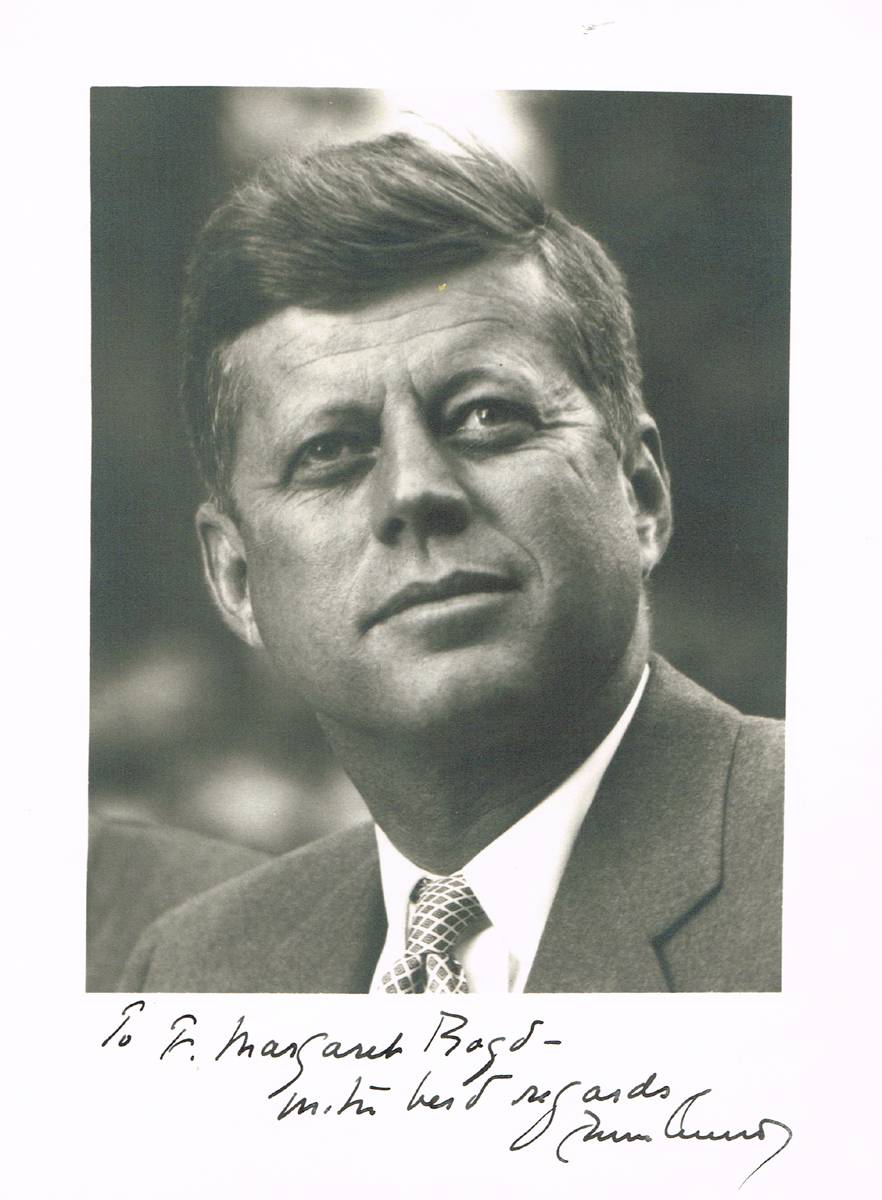 1963 John F. Kennedy signed photograph. at Whyte's Auctions