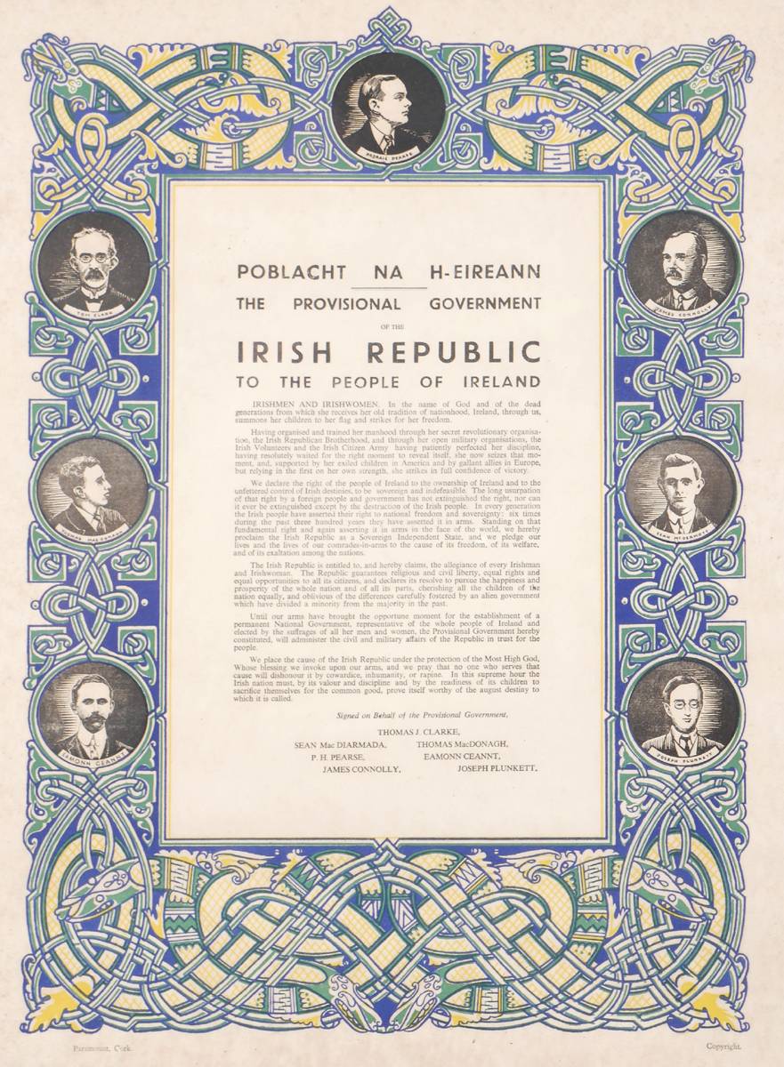 1966 Proclamation of the Irish Republic by Paramount Cork. at Whyte's Auctions