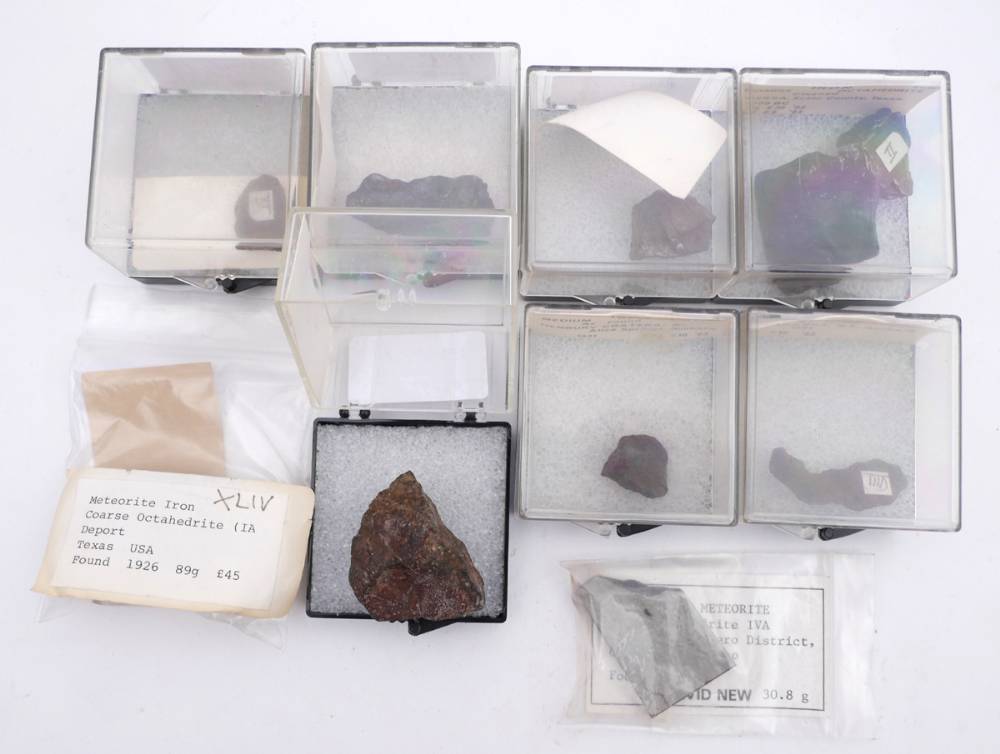 Meteorites, collection of ten iron-type meteorite samples. at Whyte's Auctions