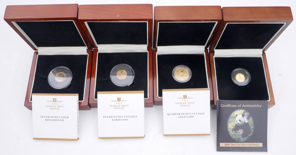Small gold coins collection of four. at Whyte's Auctions