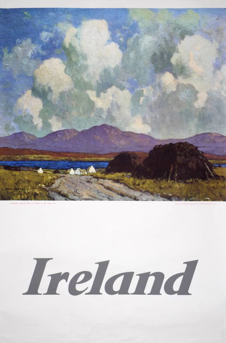 1960s Travel Poster Ireland, Paul Henry, Connemara landscape. at Whyte's Auctions