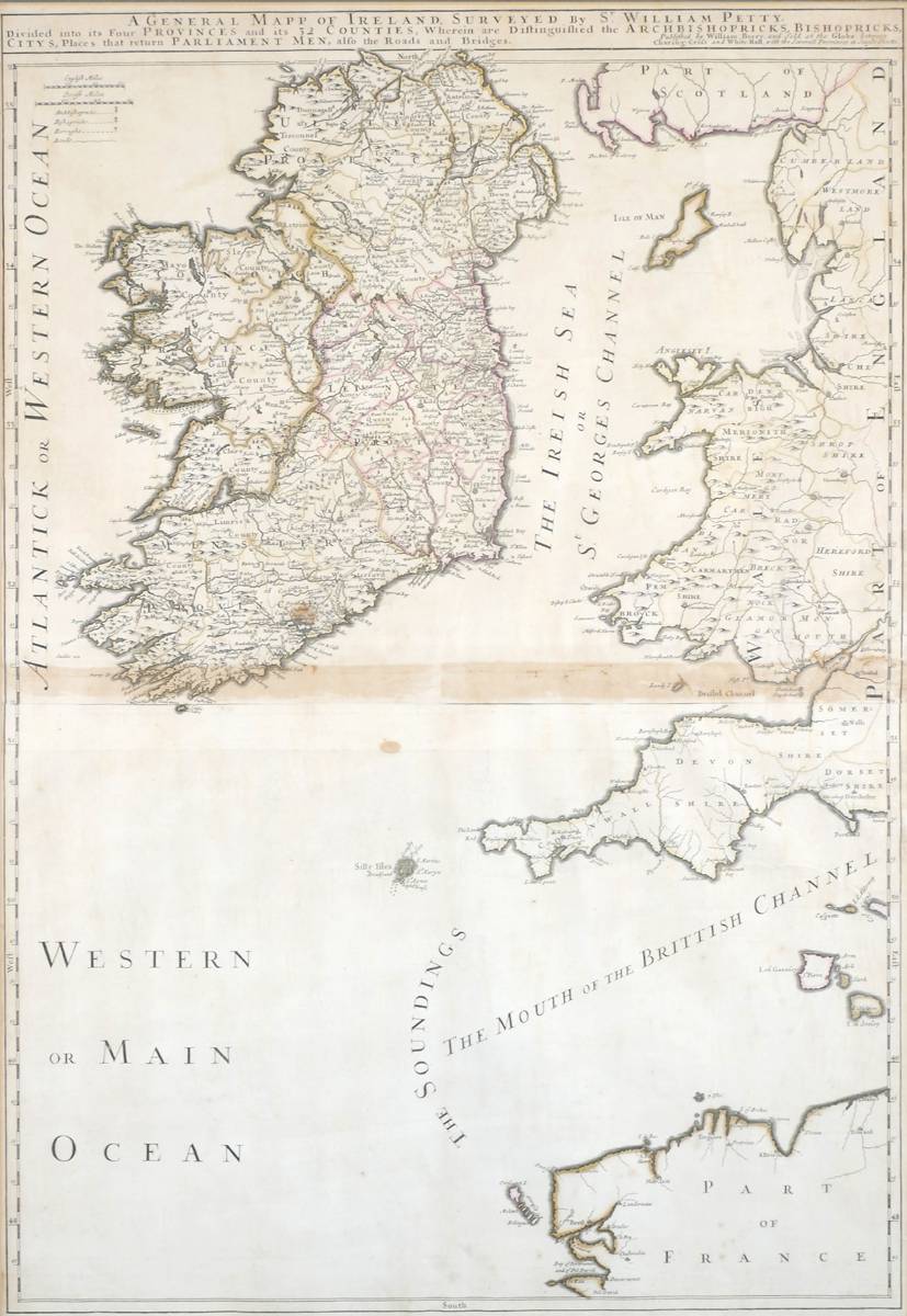 1689 Map of Ireland, by William Berry and a map of Sligo and Mayo by Herman Moll. at Whyte's Auctions