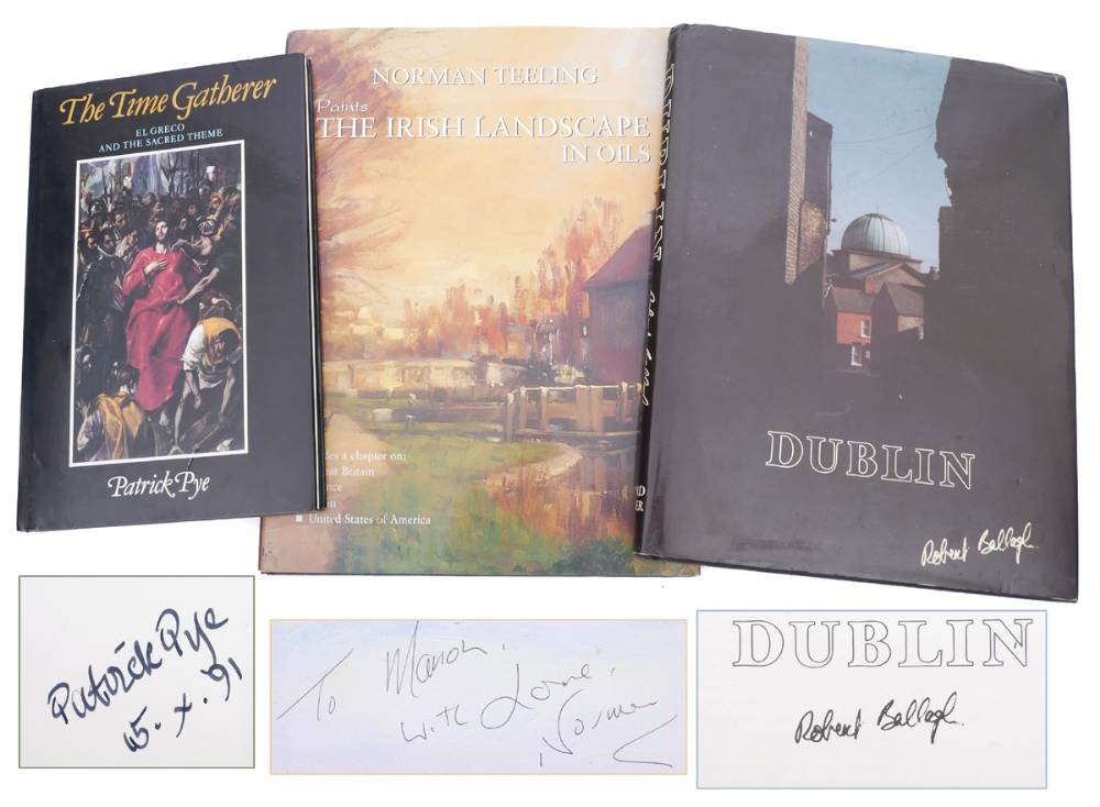 Robert Ballagh, Patrick Pye and Norman Teeling, signed books. at Whyte's Auctions