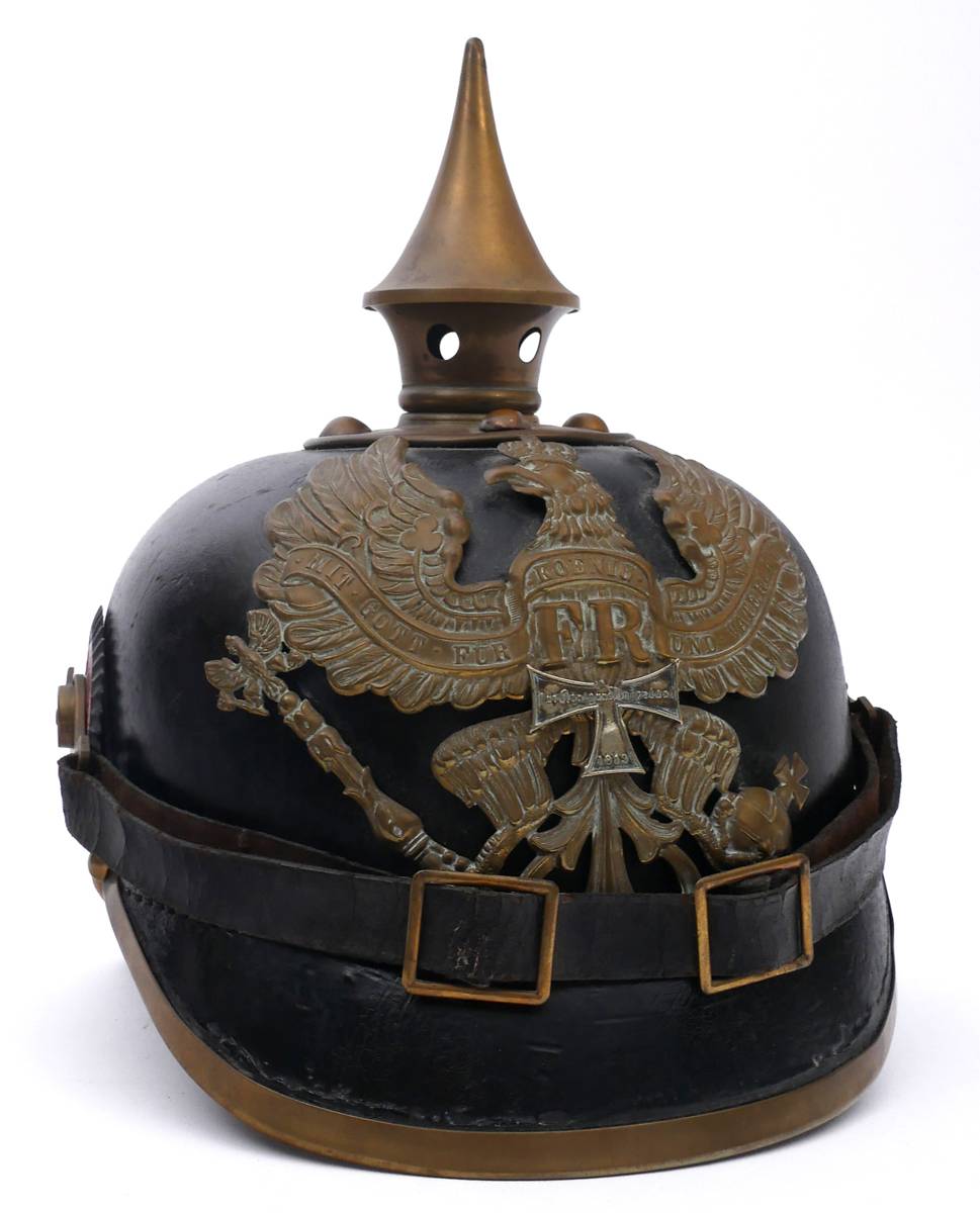 1914-1918 German Pickelhaube with reservist cross. at Whyte's Auctions
