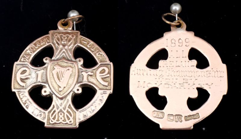 1899 GAA All-Ireland Senior Hurling Championship winner's medal to Tipperary. at Whyte's Auctions