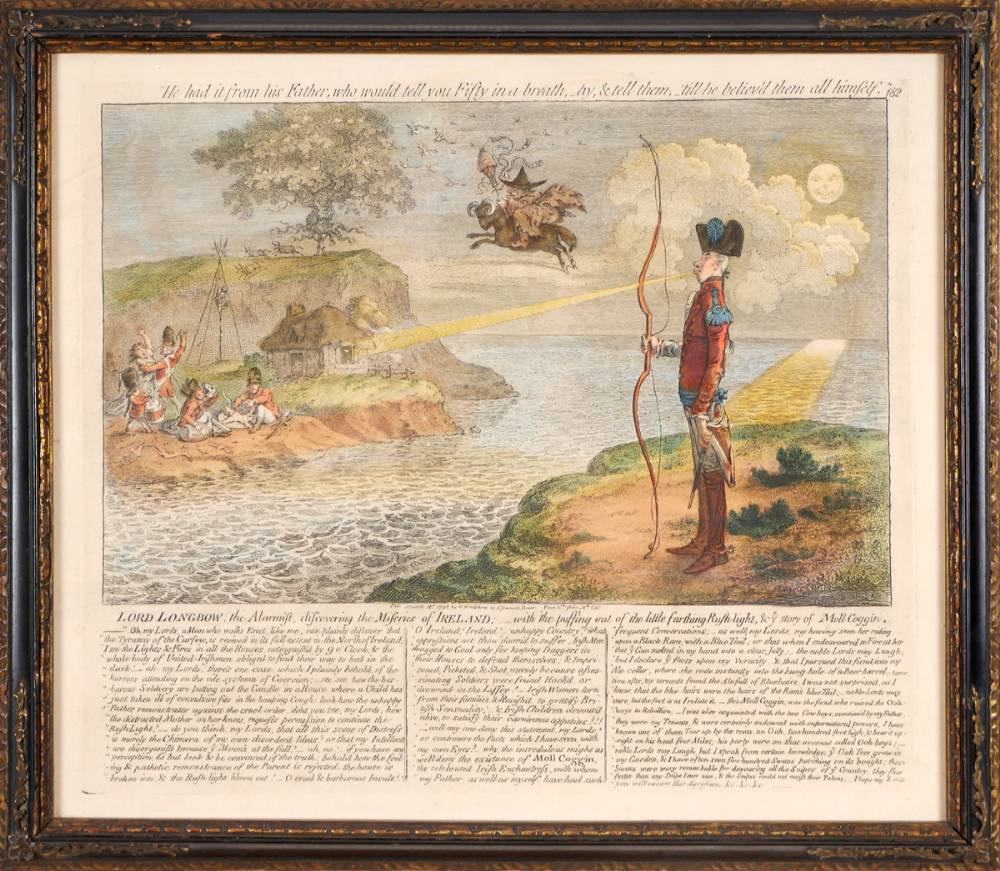 C.1800 An Irish Pilot or Steering by Chance and Lord Longbow, the Alarmist Discovering the Miseries of Ireland. at Whyte's Auctions