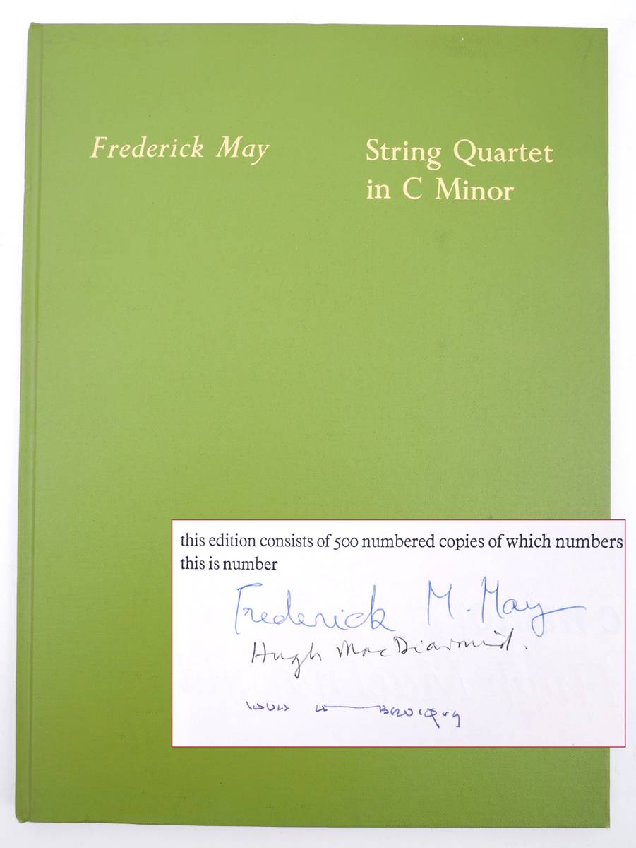 May, Frederick, String Quartet in C Minor, illustrated by Louis le Brocquy, signed by the composer and Illustrator. at Whyte's Auctions