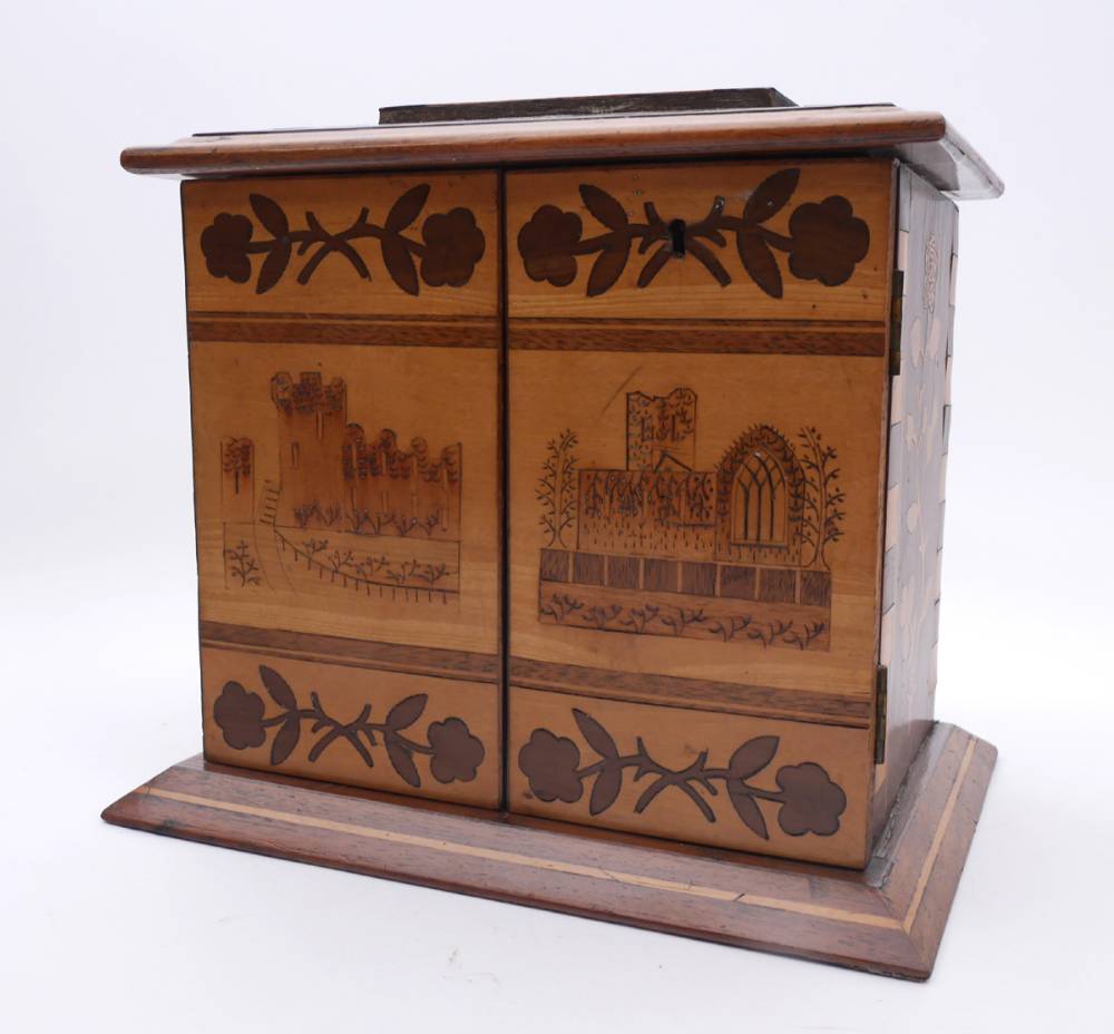Victorian Killarney-ware curio cabinet. at Whyte's Auctions