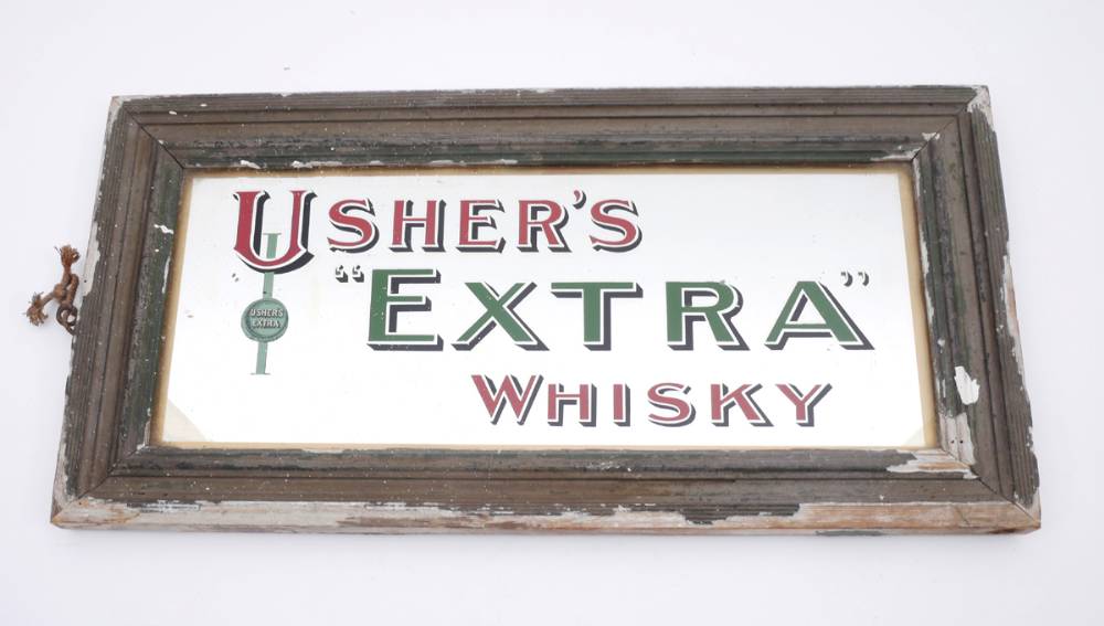 Usher's 'Extra' Whisky, advertising mirror. at Whyte's Auctions