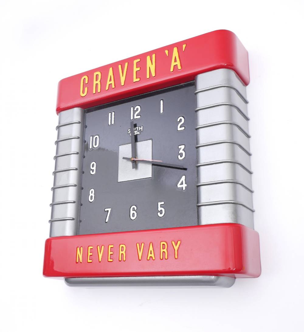Craven 'A' bakelite clock. at Whyte's Auctions