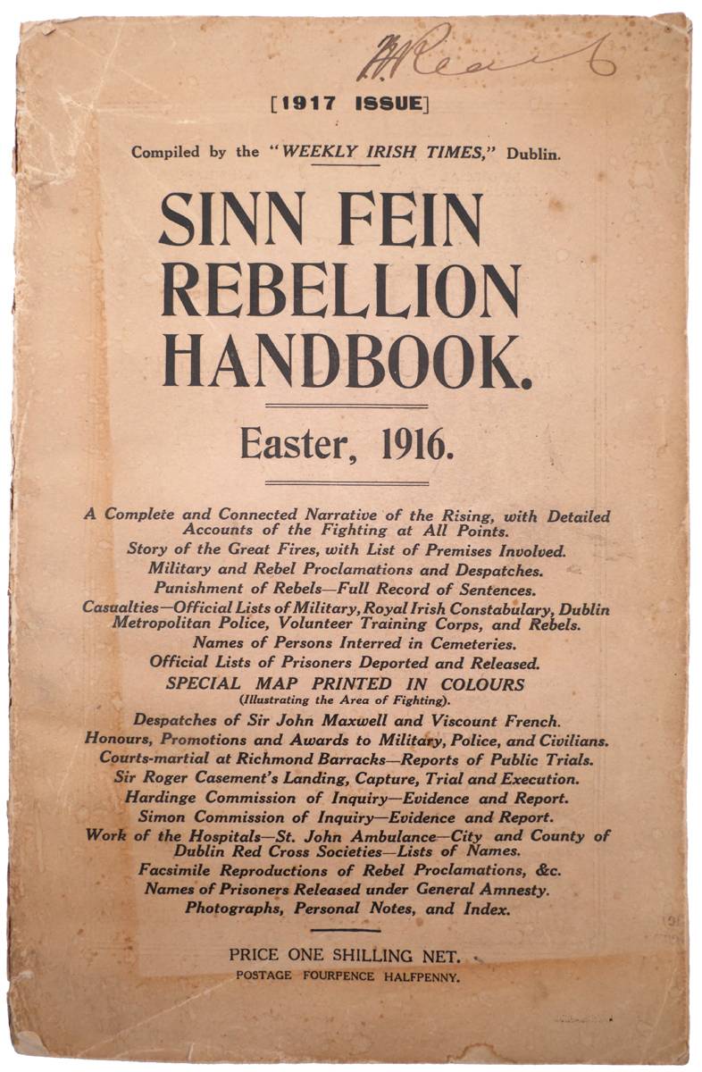 Sinn Fein Rebellion Handbook, 1917 edition. at Whyte's Auctions