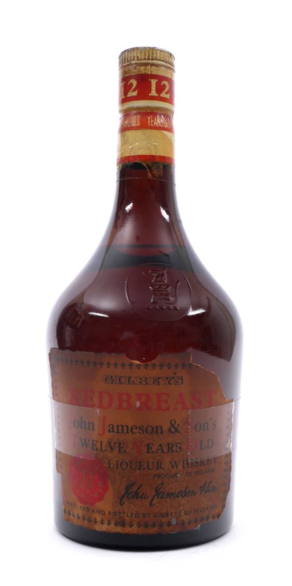 1960s Gilbeys Redbreast Twelve Years Old whiskey. One bottle. at Whyte's Auctions