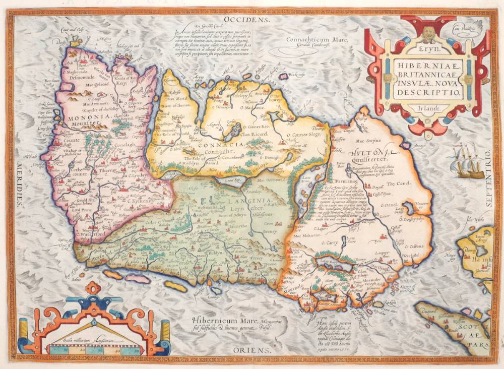 1584 Map of Ireland by Ortelius. at Whyte's Auctions