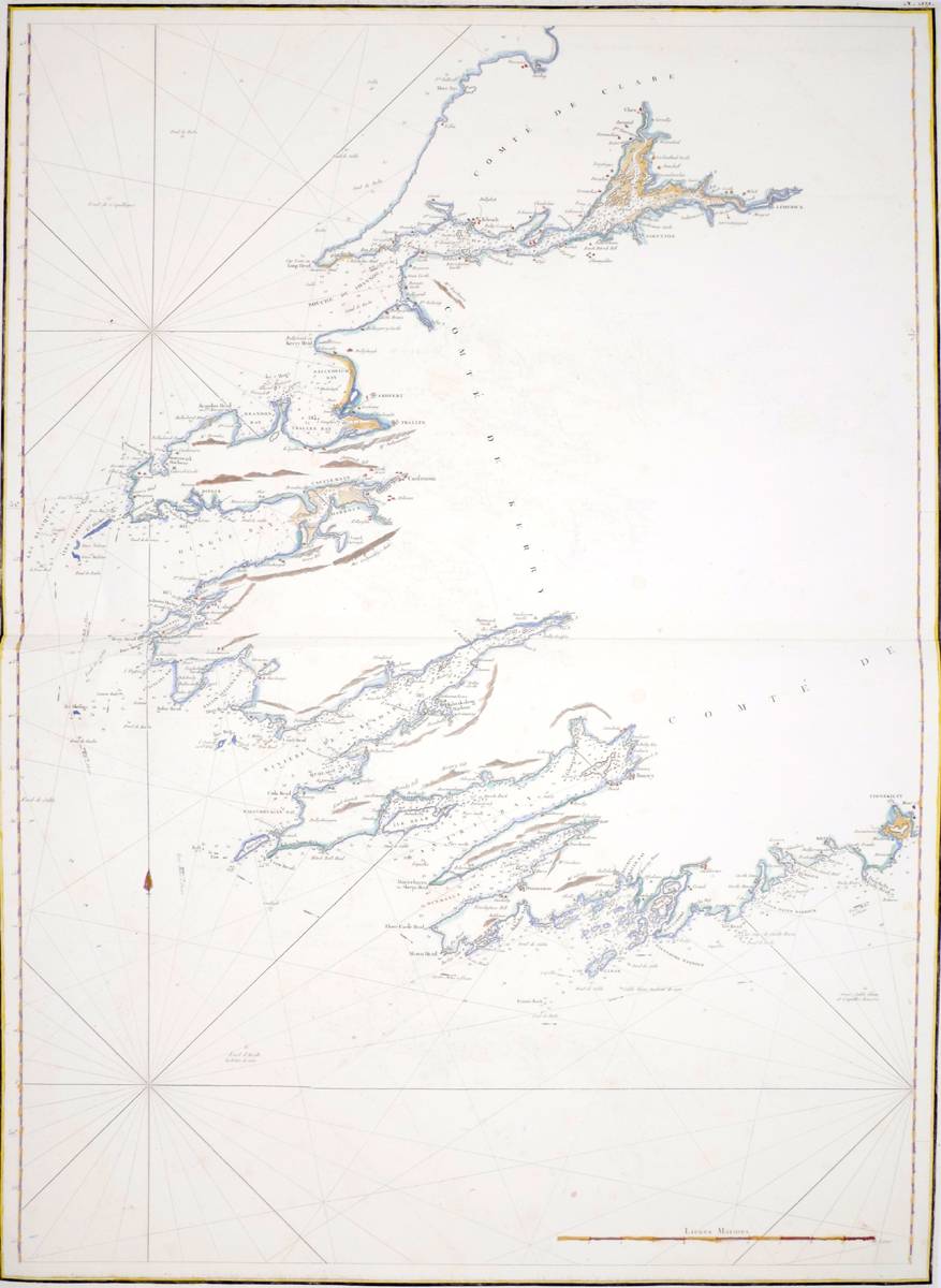 1803-1804 Depot de la Marine chart of the South-West Coast of Ireland. at Whyte's Auctions