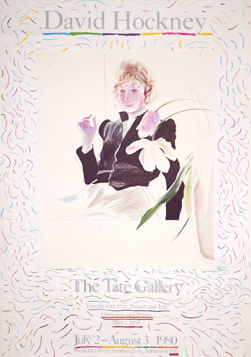 1980 David Hockney , poster for Tate Gallery exhibition. at Whyte's Auctions