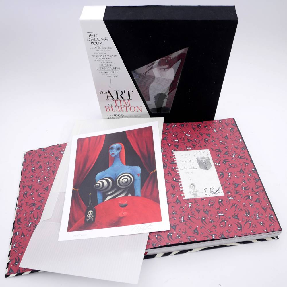 Burton, Tim. The Art of Tim Burton, Deluxe edition, signed with signed, limited edition print. at Whyte's Auctions