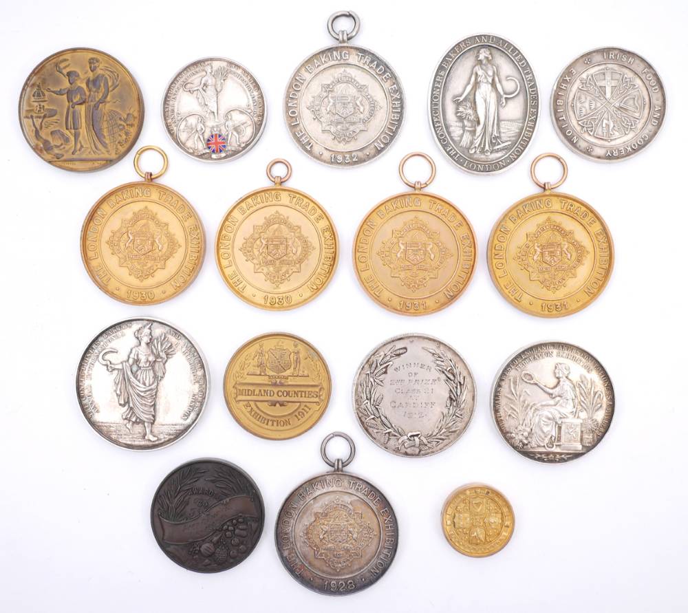 Collection of gold and silver medals won by O'Neill's Bakers, Kinsale, Co. Cork. at Whyte's Auctions