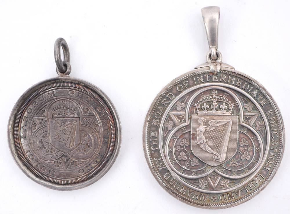 Board of Intermediate Education Ireland collection of silver and bronze medals 1888-1923. (9) at Whyte's Auctions