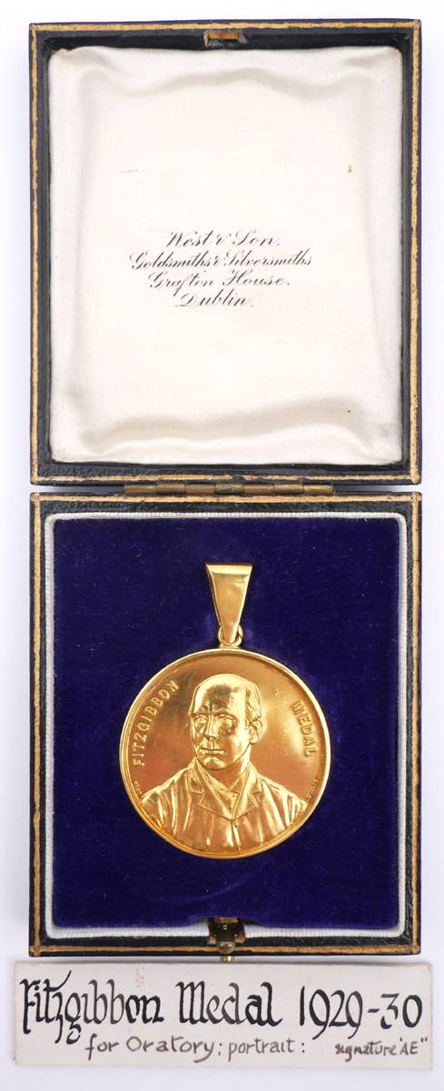 Law Students Debating Society Fitgibbon gold award medal 1929-30. at Whyte's Auctions