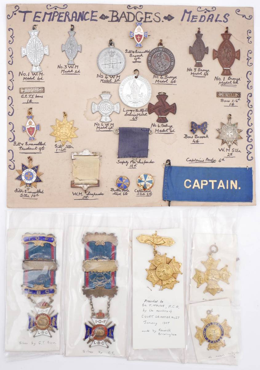 Ancient Order of Royal Foresters group of medals, with other related medals and badges. at Whyte's Auctions