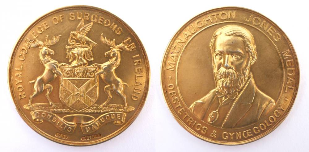 Royal College of Surgeons in Ireland gold award medal, 1943. at Whyte's Auctions