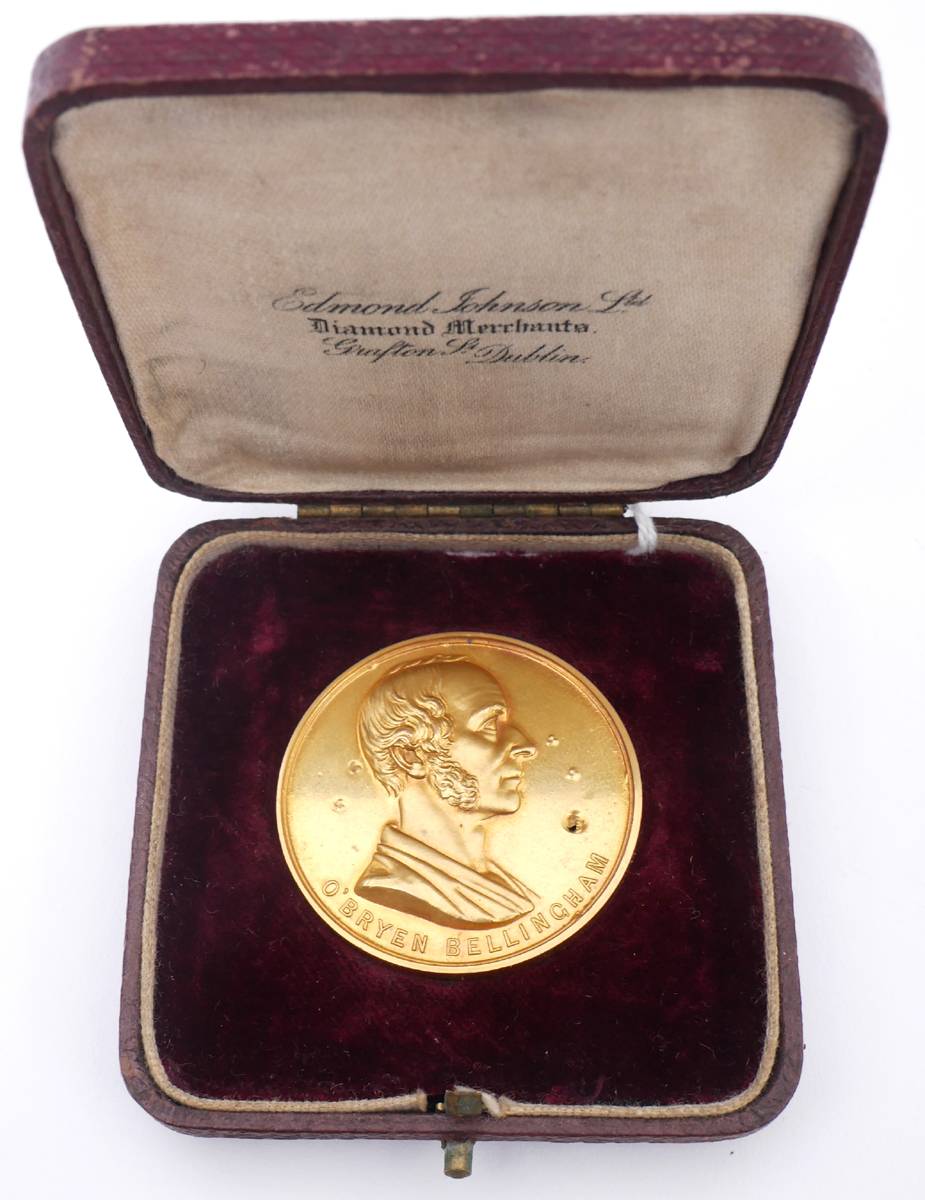 St Vincent's Hospital Dublin, Bellingham Medal for Clinical Medicine, gold award medal, 1923. at Whyte's Auctions