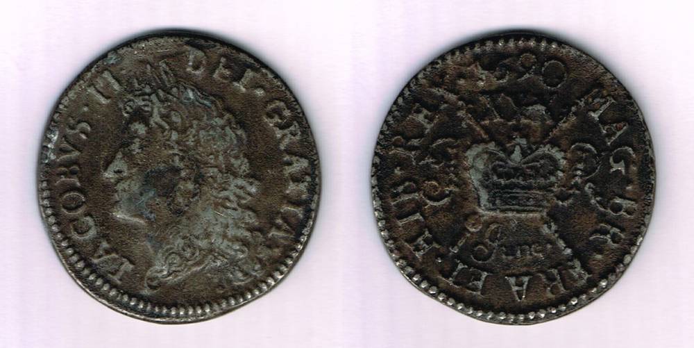 James II Gunmoney Crown and halfcrown, 1690. at Whyte's Auctions
