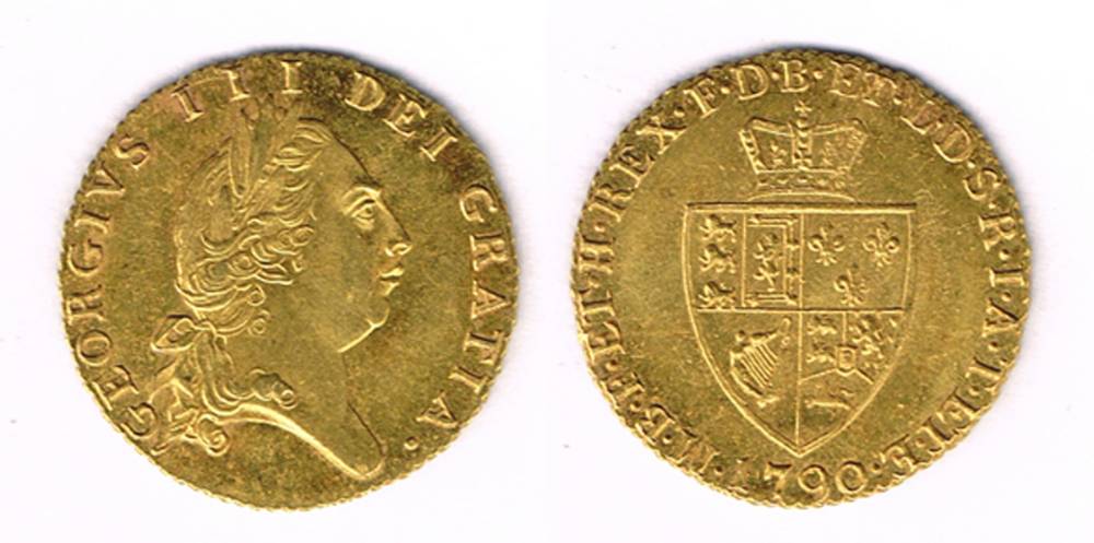 George III, gold half guinea, 1790. at Whyte's Auctions