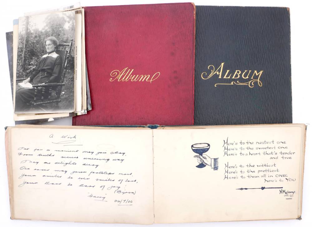 An archive of postcards and albums pertaining to Olive Russell and Family, circa 1900-75. at Whyte's Auctions