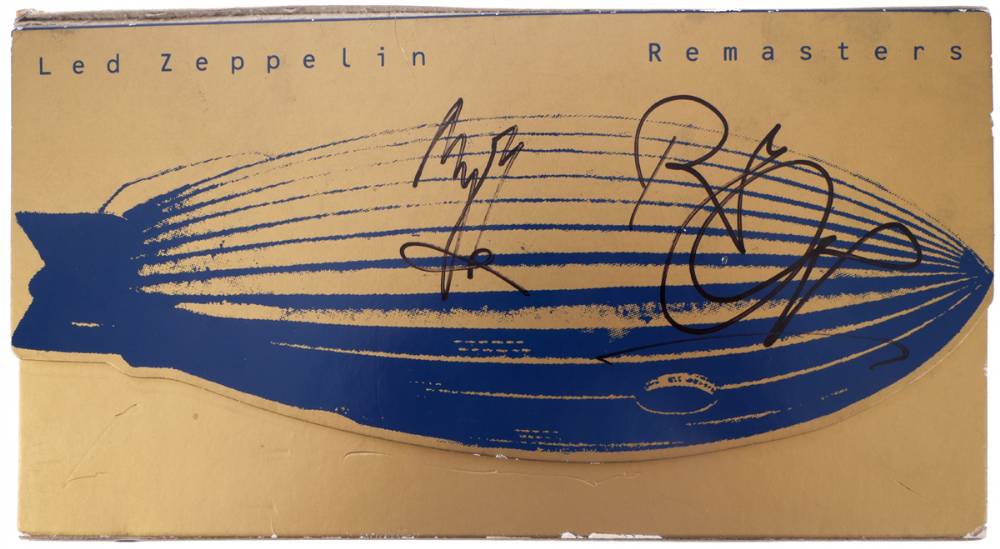 Led Zeppelin, Remasters 4 Track CD sampler, signed. at Whyte's Auctions