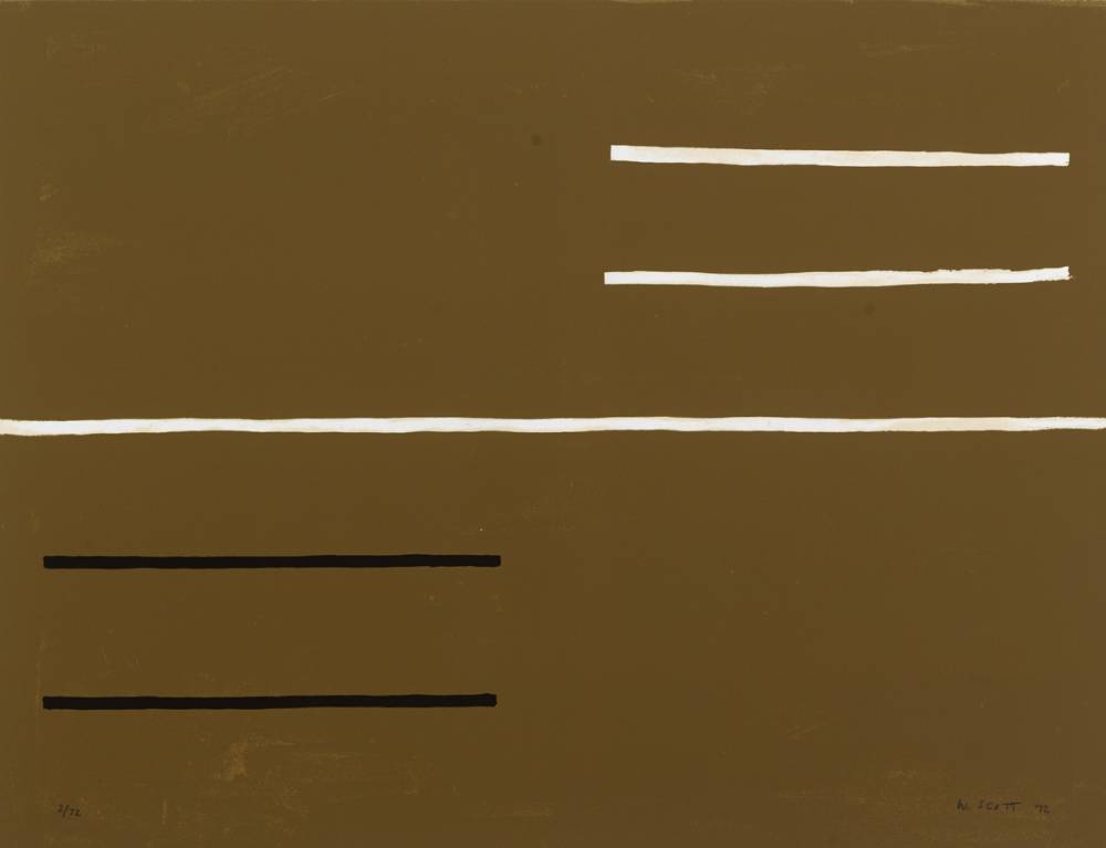 DIVIDED COUNTERCHANGE, 1972 by William Scott sold for �1,400 at Whyte's Auctions