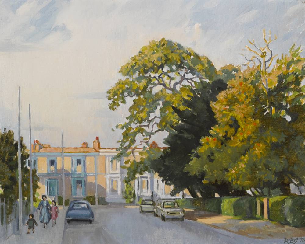 BELGRAVE SQUARE, MONKSTOWN, 1978 by Rosaleen Brigid Ganly HRHA (1909-2002) HRHA (1909-2002) at Whyte's Auctions