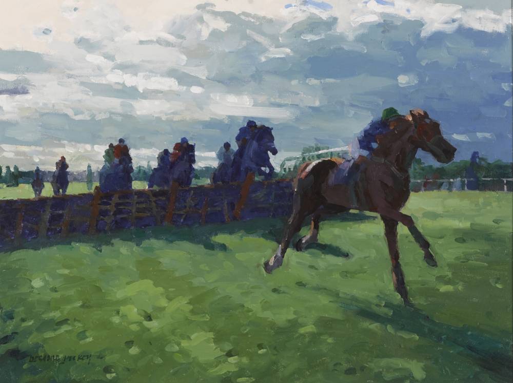 BELLEWSTOWN RACES, EVENING by Desmond Hickey (1937-2007) (1937-2007) at Whyte's Auctions