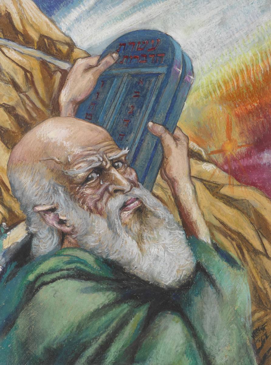 MOSES AND THE TEN COMMANDMENTS, 1967 by Harry Kernoff RHA (1900-1974) at Whyte's Auctions