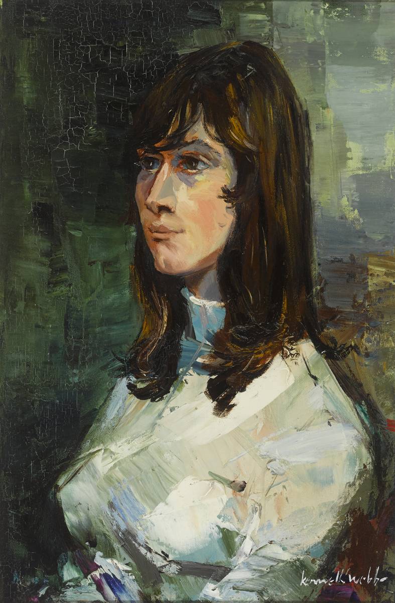 PORTRAIT OF A GIRL by Kenneth Webb RWA FRSA RUA (b.1927) at Whyte's Auctions