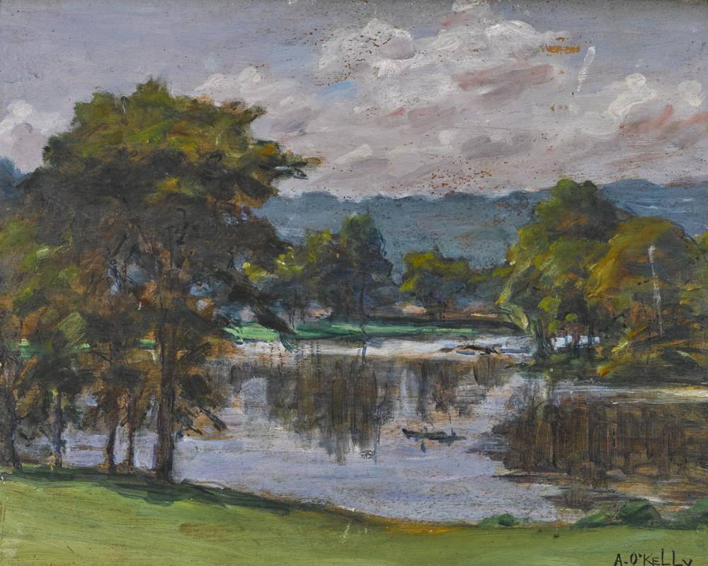 RIVER AND TREES by Aloysius C. O'Kelly (1853-1936) (1853-1936) at Whyte's Auctions