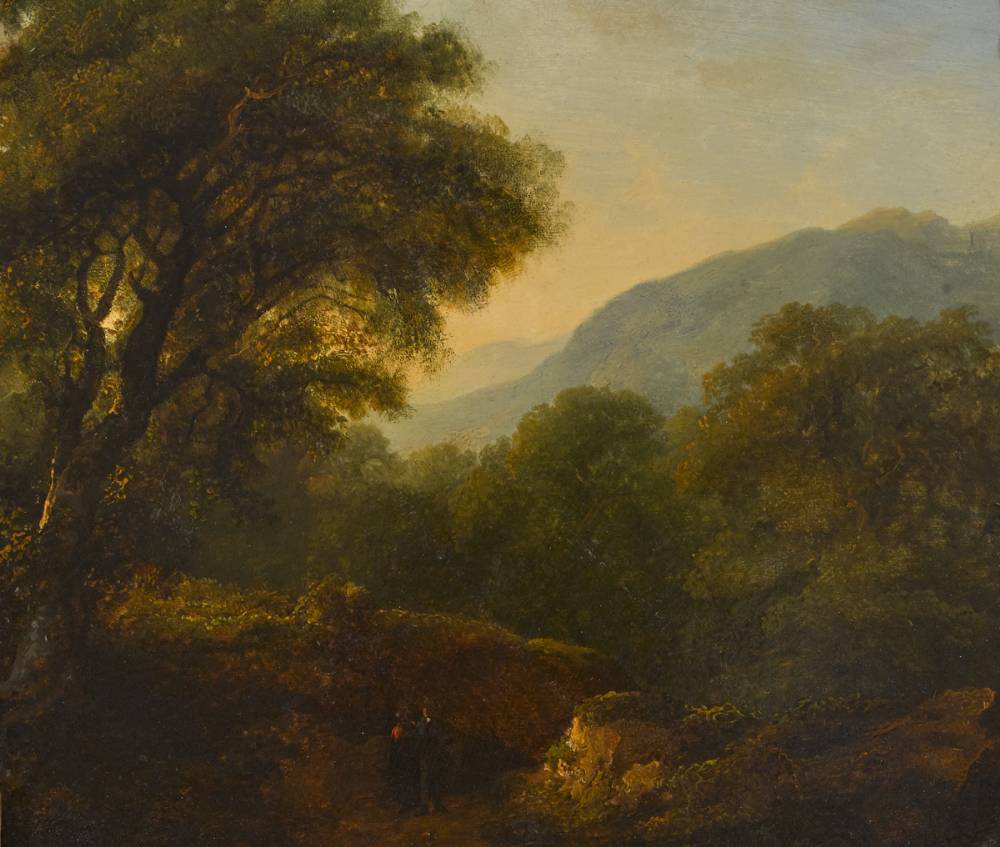 WOODED LANDSCAPE, COUNTY WICKLOW, 1837 by James Arthur O’Connor (1792-1841) (1792-1841) at Whyte's Auctions