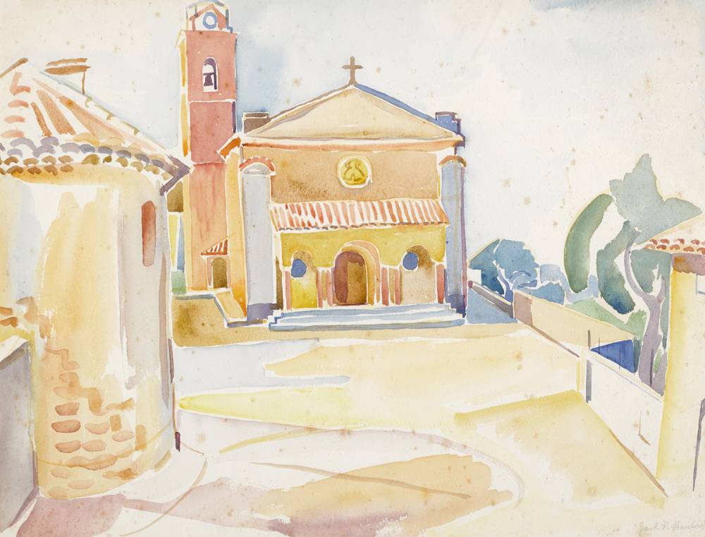 CHURCH NEAR GRASSE, PROVENCE by Father Jack P. Hanlon (1913-1968) at Whyte's Auctions