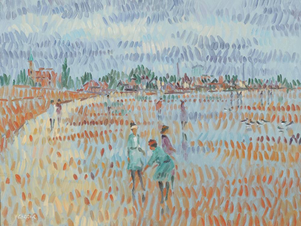 WET SANDS AT BOOTERSTOWN, COUNTY DUBLIN by Desmond Carrick RHA (1928-2012) at Whyte's Auctions