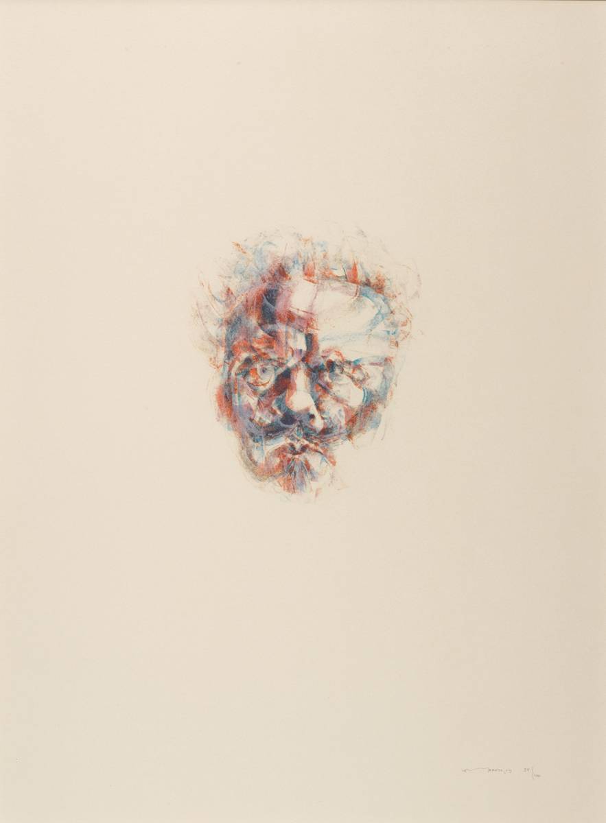 HEAD OF STRINDBERG, c.1979-1980 by Louis le Brocquy HRHA (1916-2012) HRHA (1916-2012) at Whyte's Auctions