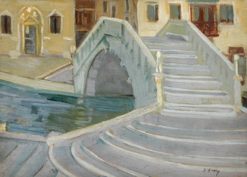 CANAL BRIDGE, VENICE by Grace Henry HRHA (1868-1953) at Whyte's Auctions