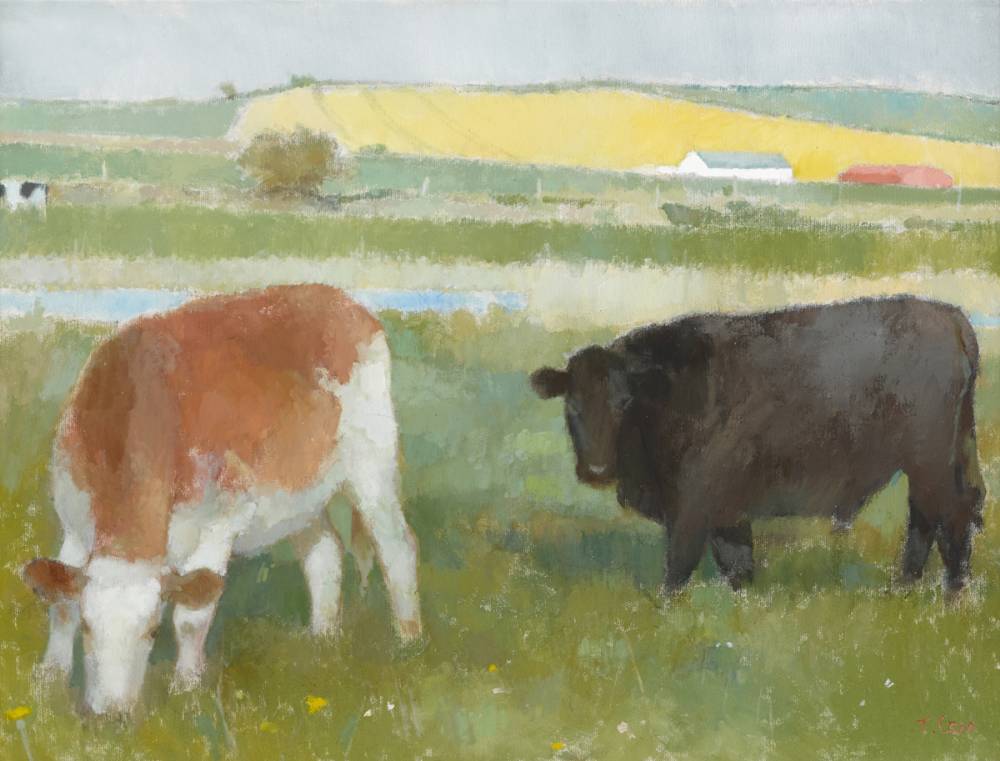 THE TWO COWS by Tom Carr HRHA HRUA ARWS (1909-1999) at Whyte's Auctions