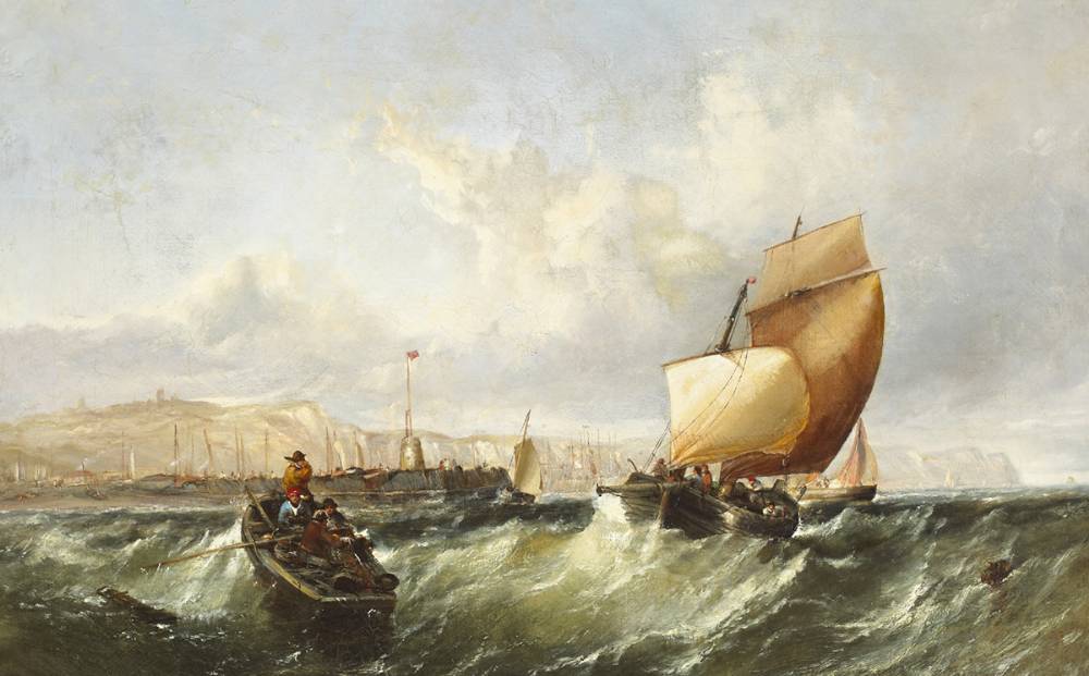 SHIPPING IN SQUALL OFF DOVER by Edwin Hayes RHA RI ROI (1819-1904) at Whyte's Auctions