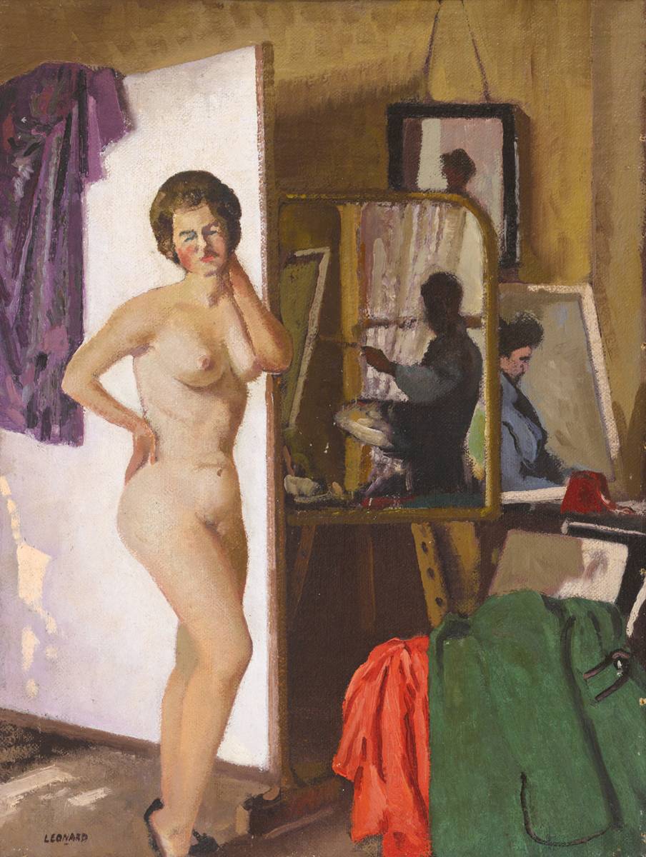 NUDE IN THE STUDIO by Patrick Leonard HRHA (1918-2005) at Whyte's Auctions
