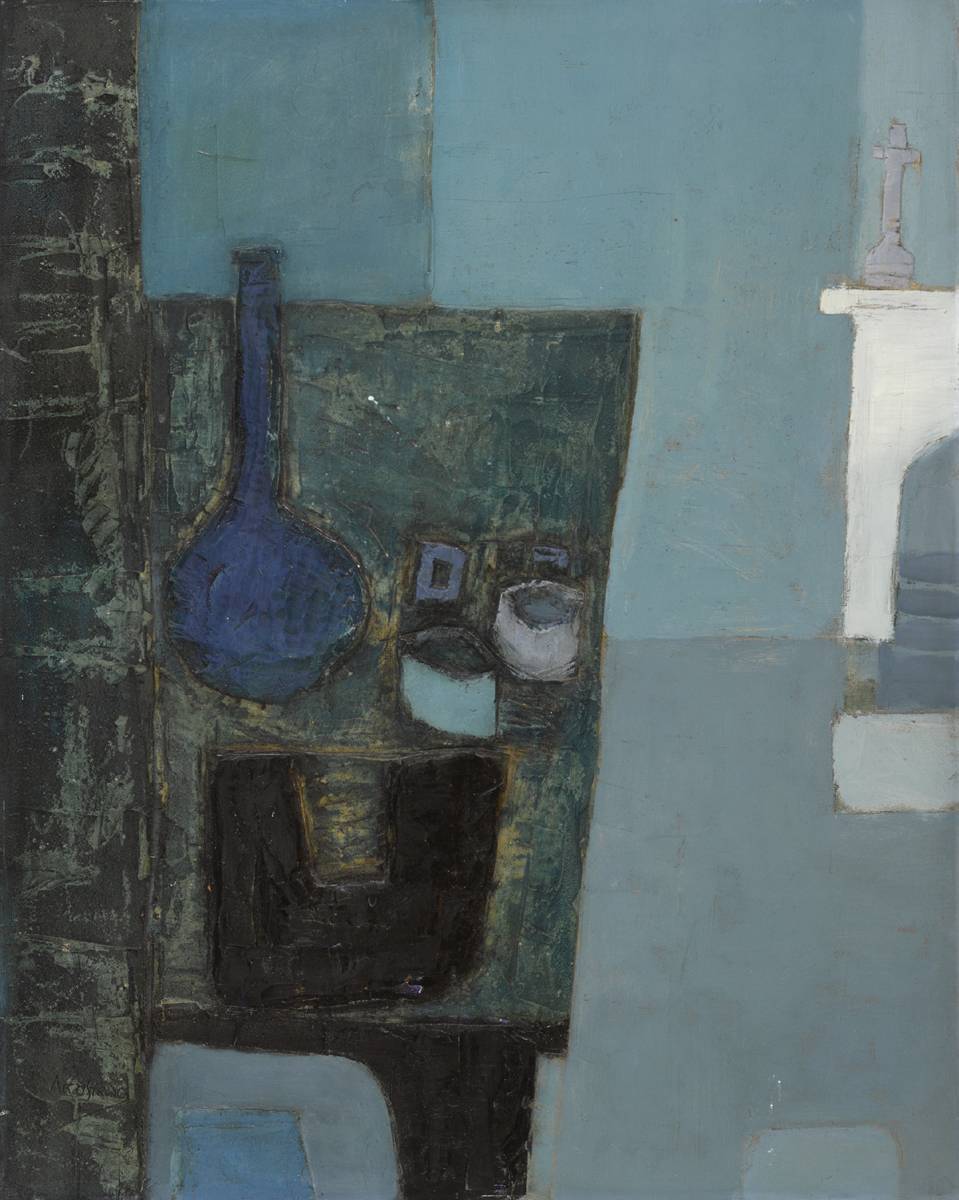 BLUE STILL LIFE, 1966 by Arthur Armstrong sold for �7,500 at Whyte's Auctions