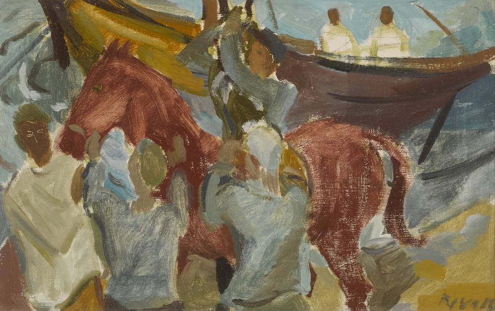 EMBARKING THE HORSE by Elizabeth Rivers (1903-1964) at Whyte's Auctions