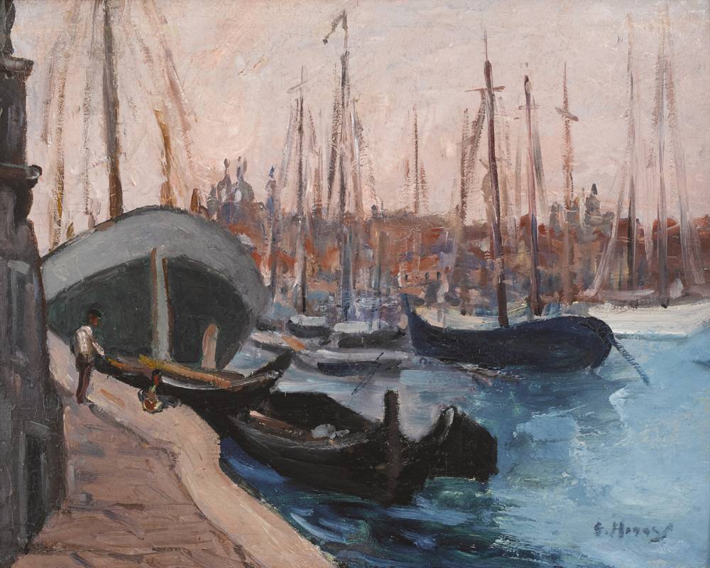 HARBOUR SCENE, CHIOGGIA, ITALY by Grace Henry HRHA (1868-1953) at Whyte's Auctions