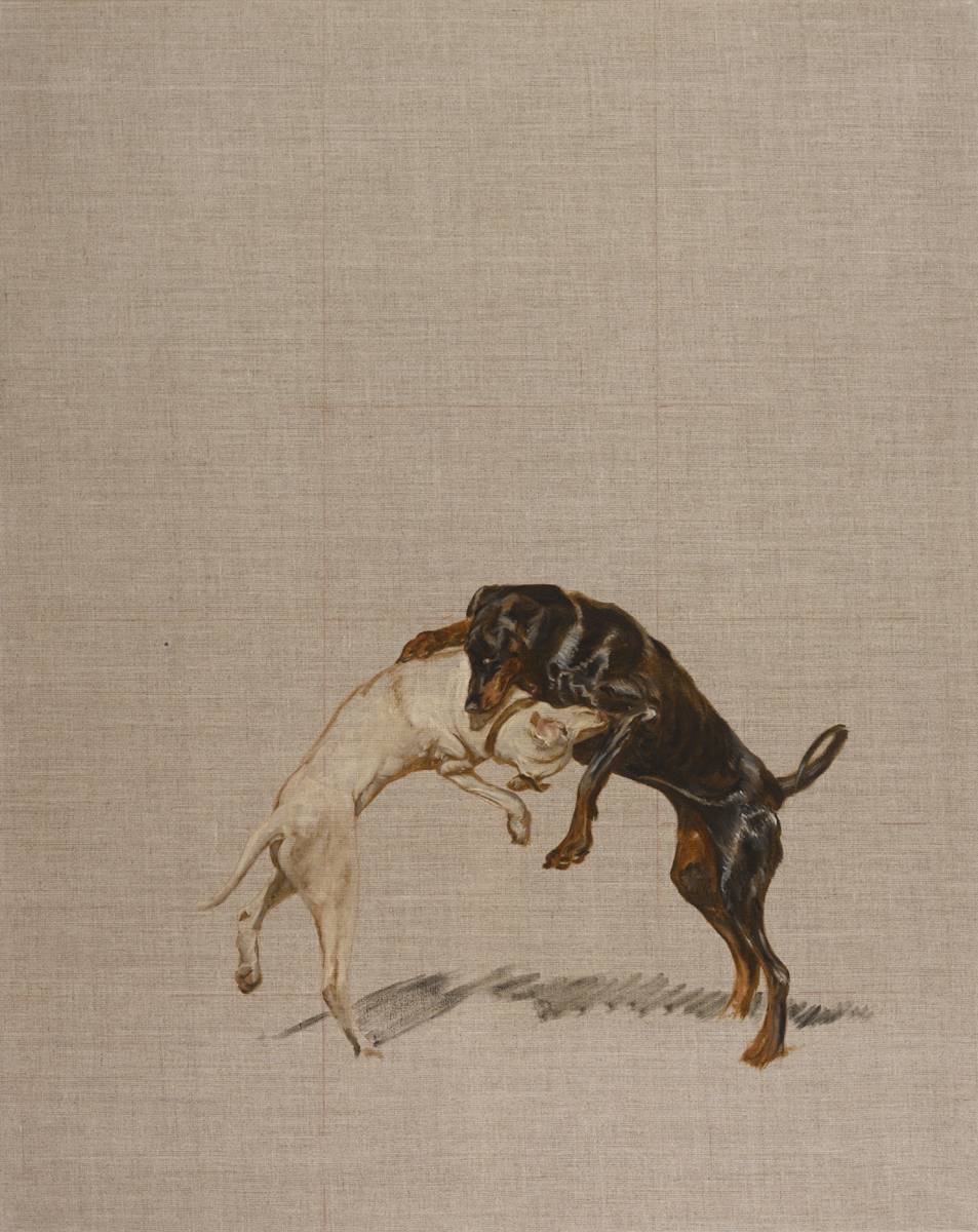 STUDY FOR TWO DOGS, 2011 by Eoin Llewellyn (b.1973) at Whyte's Auctions