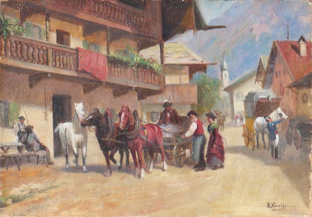 STREET SCENE by August Hermann Knoop German (1856-1919) German (1856-1919) at Whyte's Auctions
